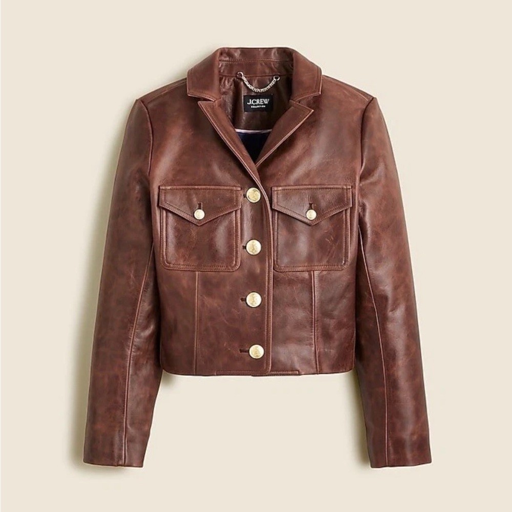 J. Crew Collection Leather Lady Jacket